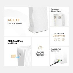 Router 4g Wi-fi Mercusys Mb110 Internet En Cualquier Lugar